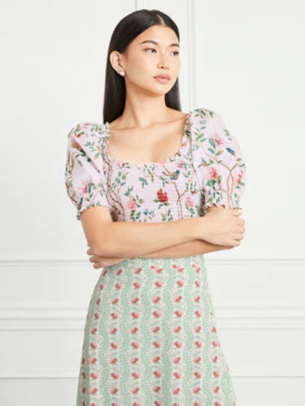 Hill House The Aiko Nap Top in Diane Hill Chinoiserie Size Small